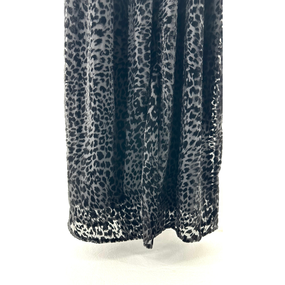 NWT $96 PIPER & SCOOT Black Velvet BURNOUT Leopard Print Jumpsuit WOMENS L - Picture 7 of 11